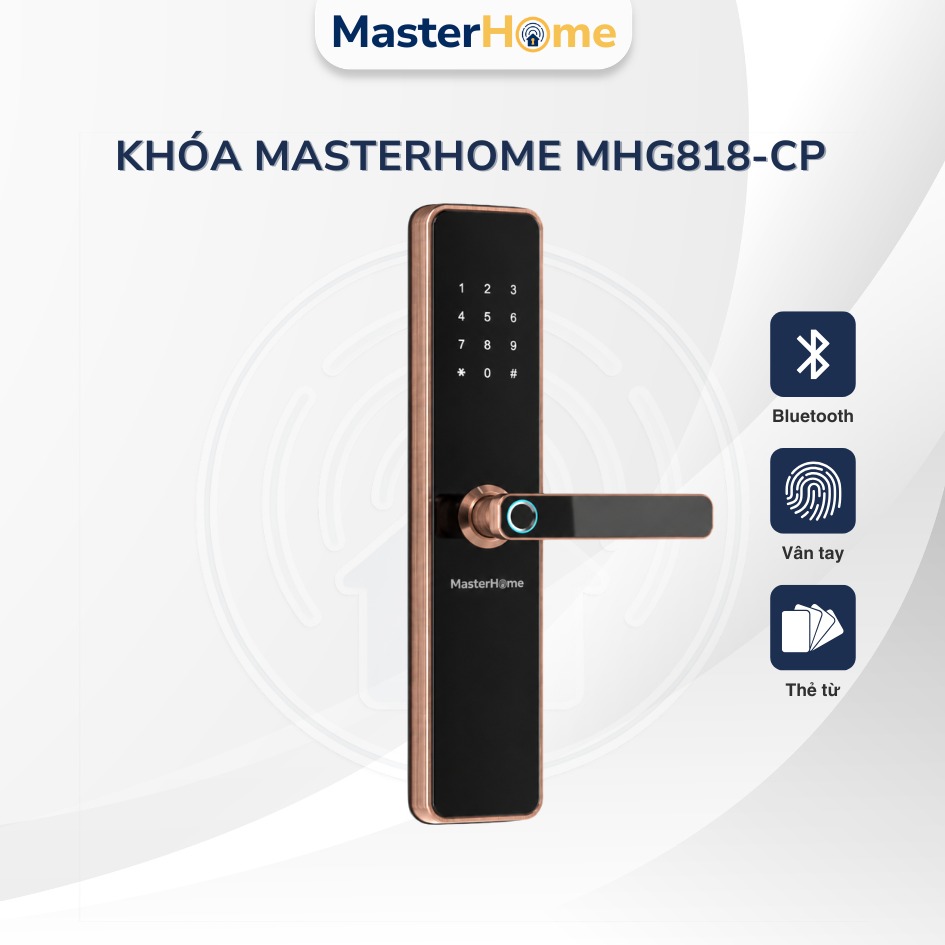 Khóa Vân Tay Điện Tử MasterHome MHG818-CP