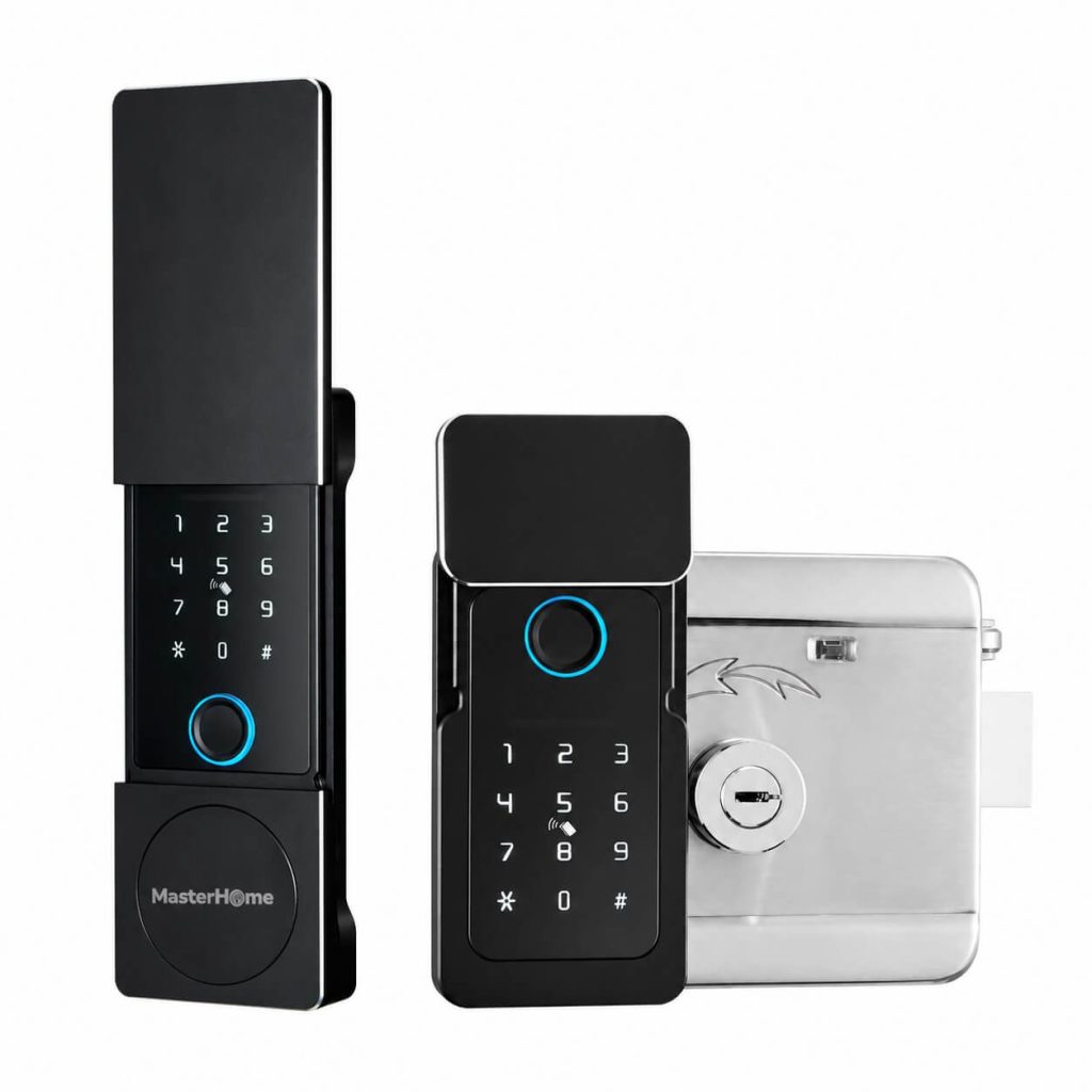 Khóa cổng vân tay chống nước MasterHome MH-GA106-1F