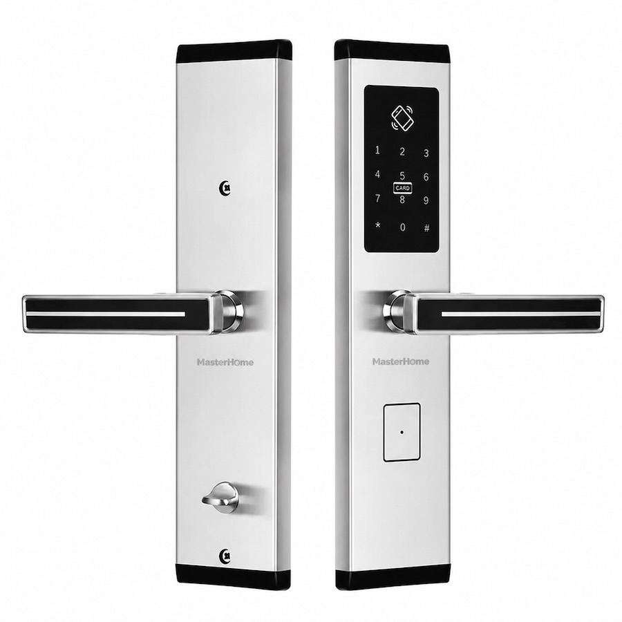 Khoá cửa vân tay hãng nào tốt — MasterHome MH-S01-GO khóa vân tay chung cư