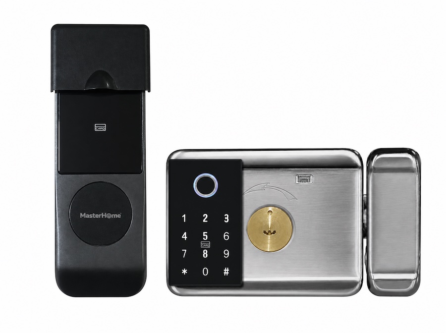 Khóa vân tay cổng sắt MasterHome MH-GA103-2F Inox304 chống nước